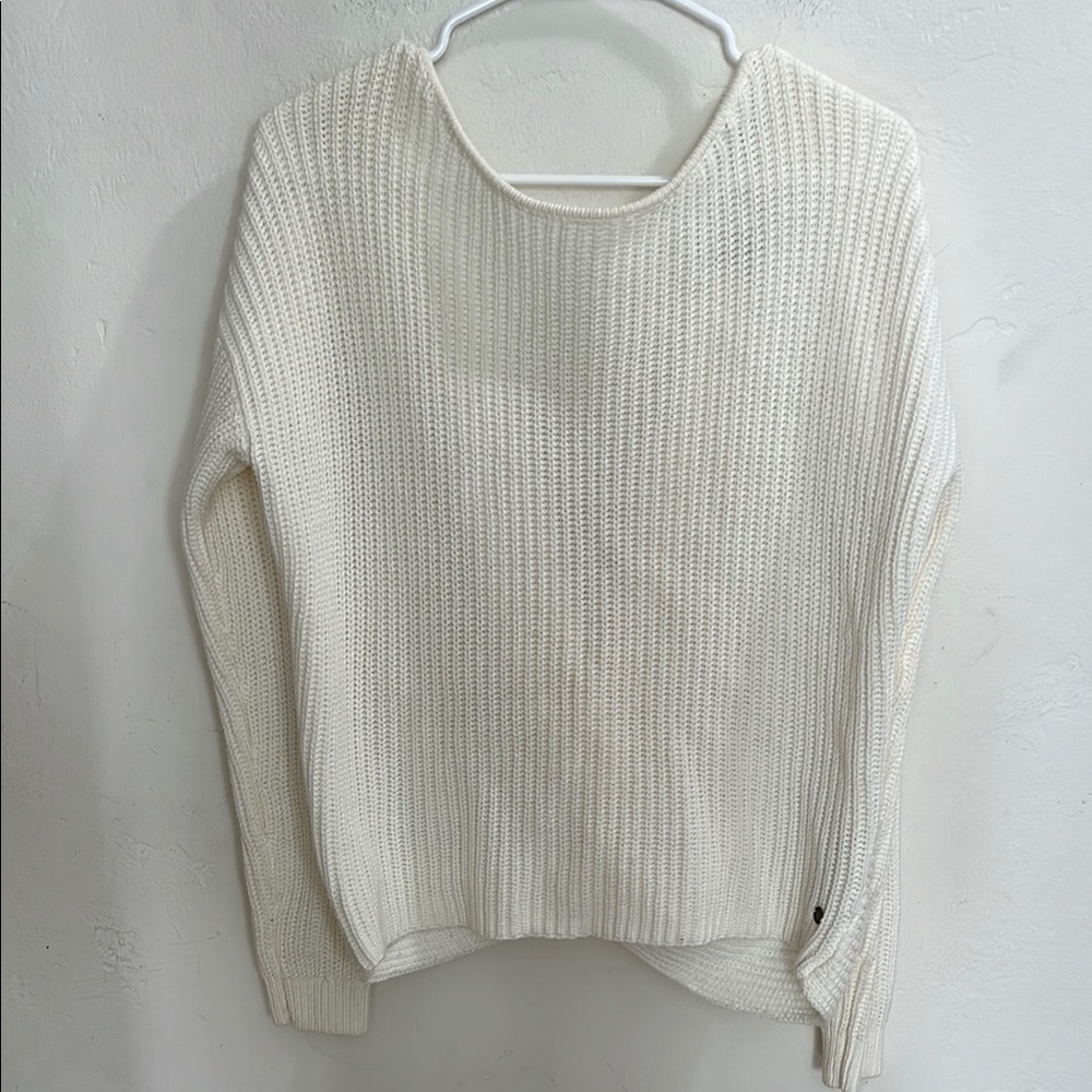 Roxy knotted back White Knit Sweater small